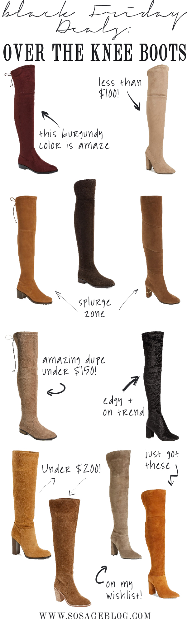 over the knee boots black friday