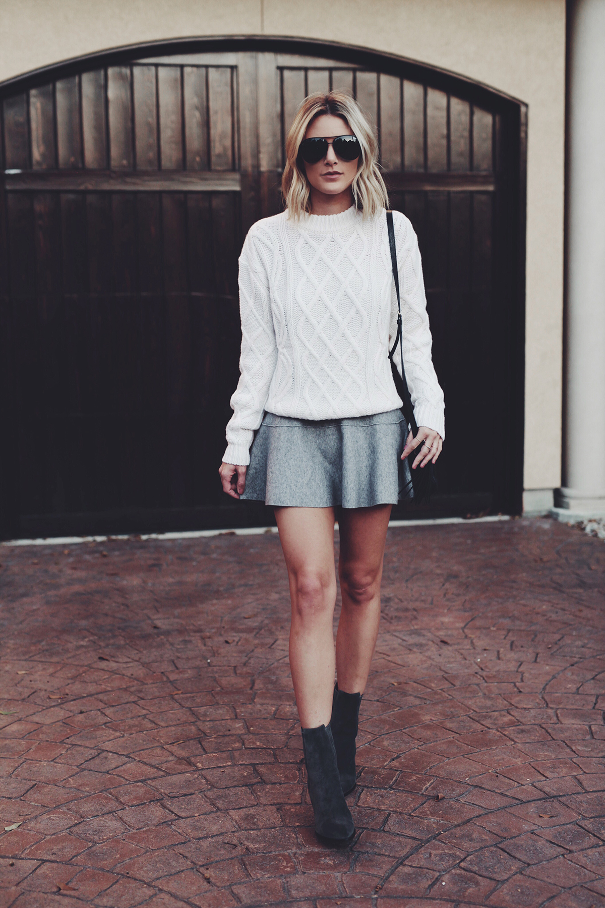 white-cable-knit-sweater-and-skirt