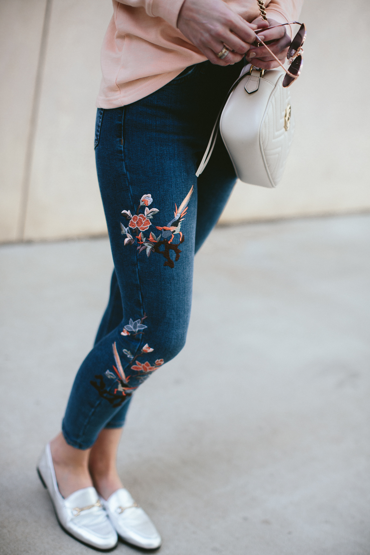 cute embroidered jeans