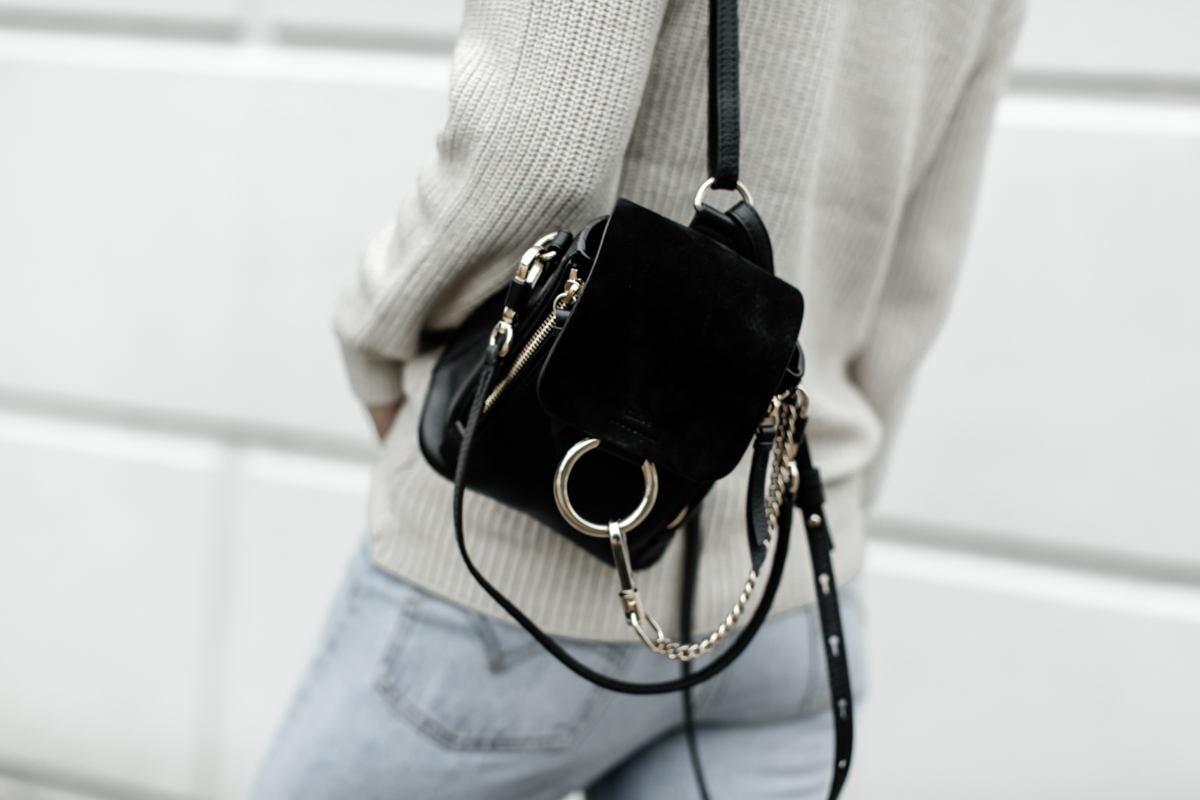 Black chloe backpack mini faye on So Sage Blog