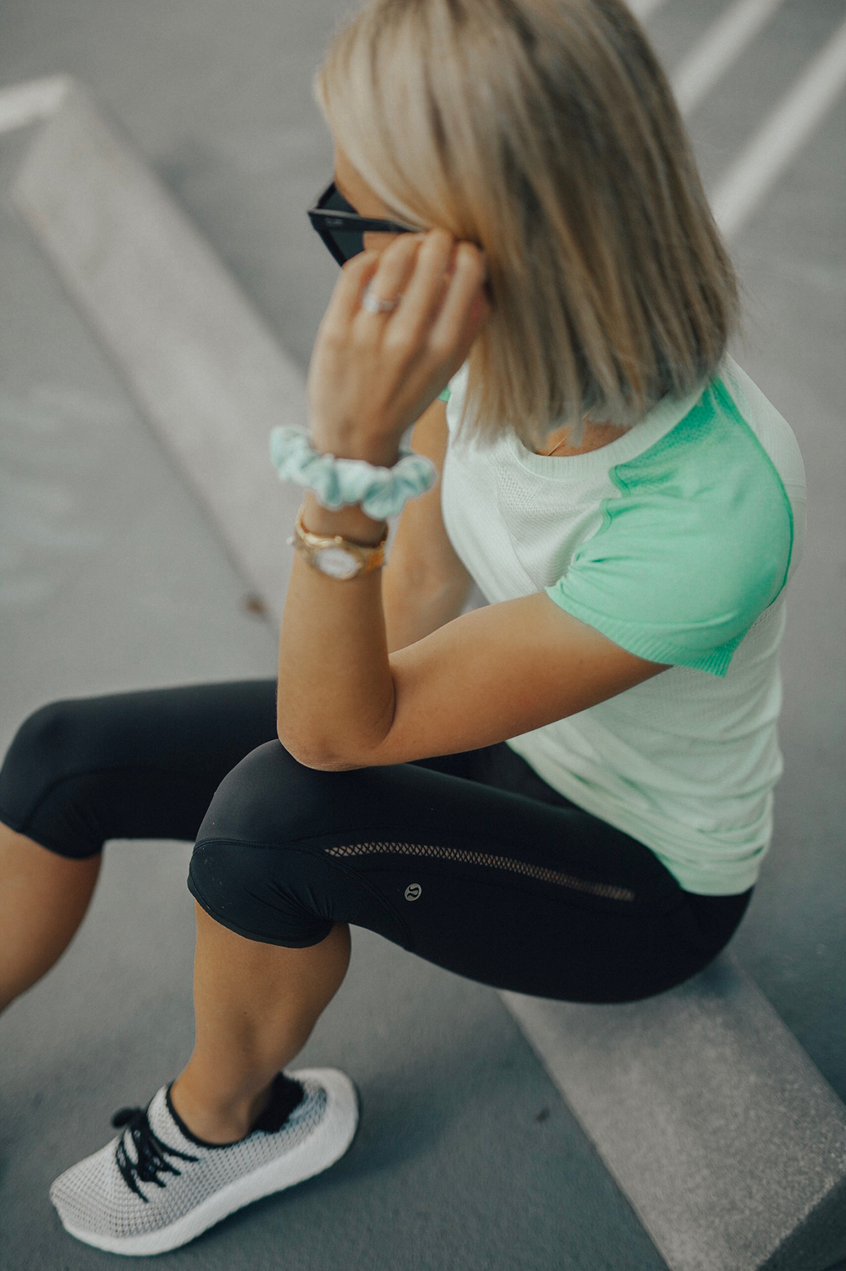 a discounted Lululemon workout outfit from thredUP