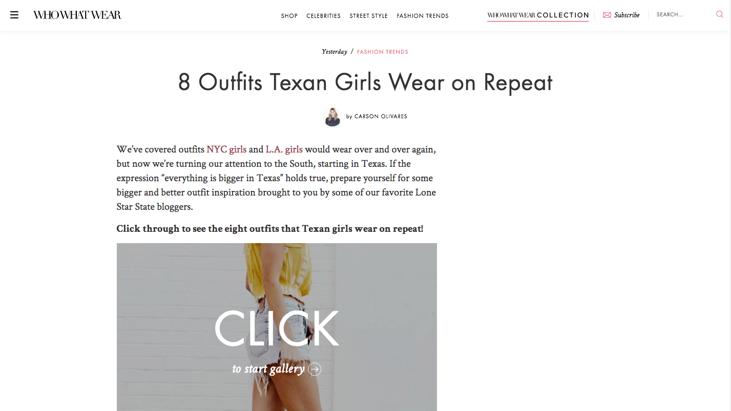 blogger So Sage on Who What Wear 8 Outfits Texas Girls Wear on Repeat