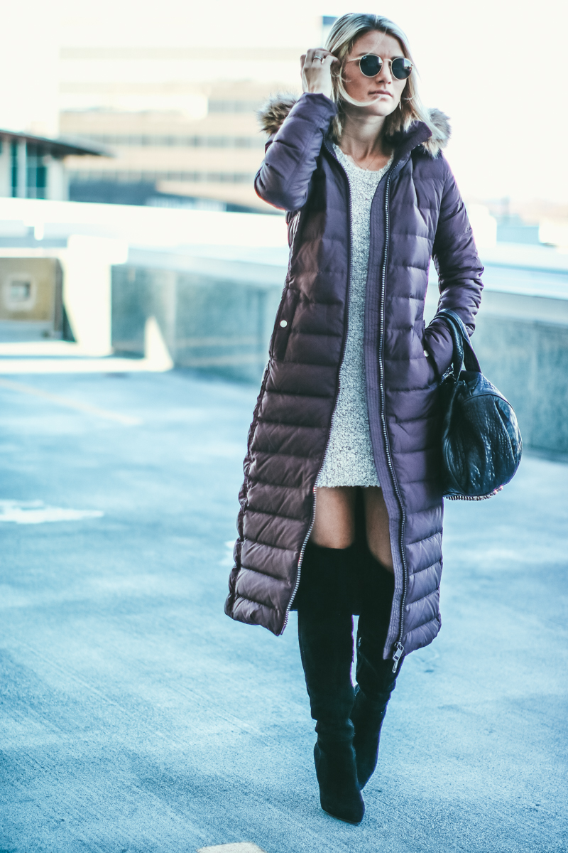 the perfect fur hooded winter down coat