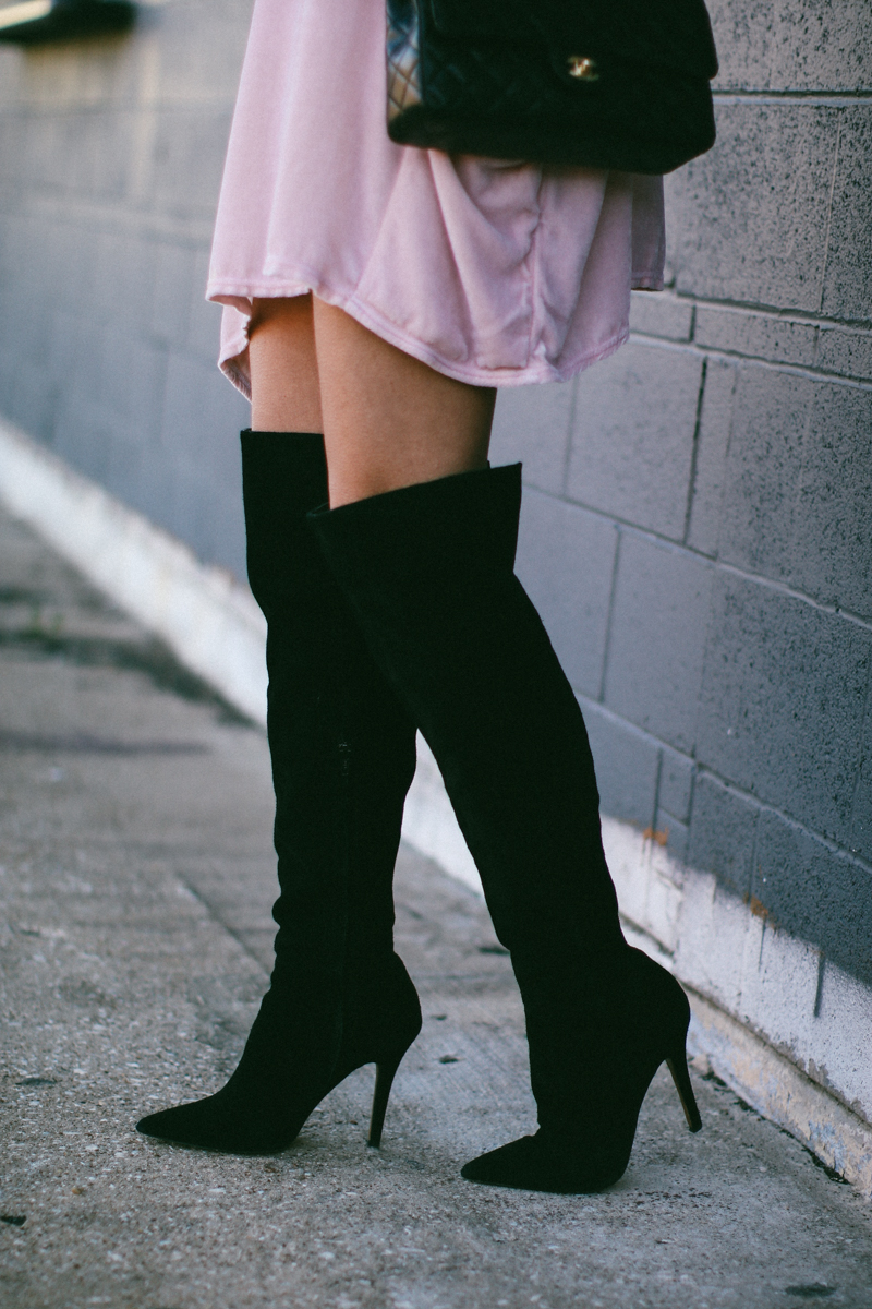 black over the knee boots