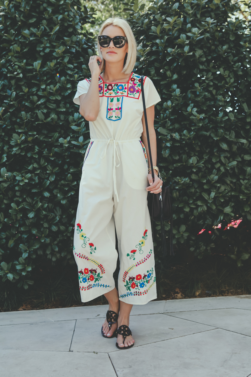 white embroidered jumpsuit