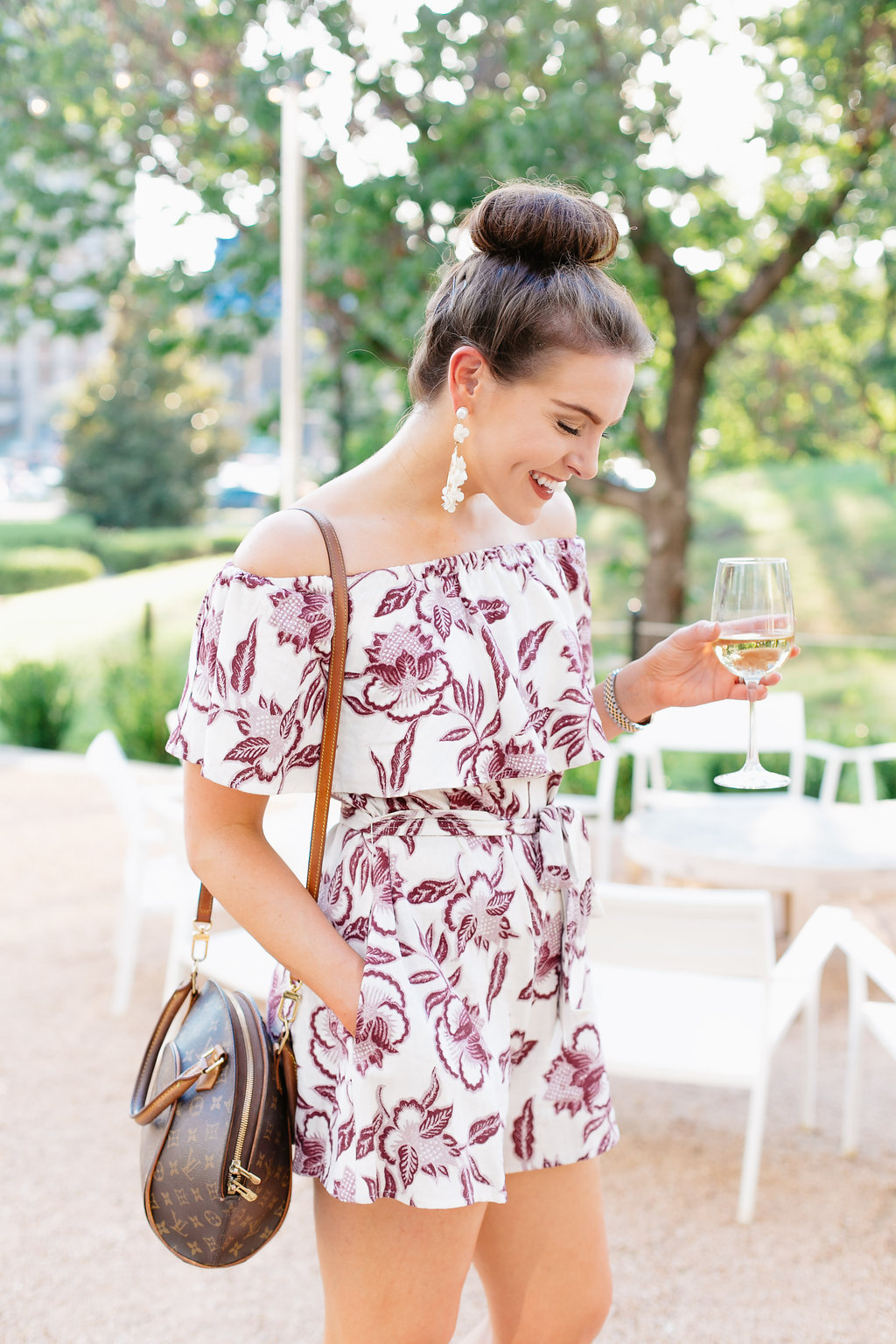 off the shoulder romper on Fashion and Frills
