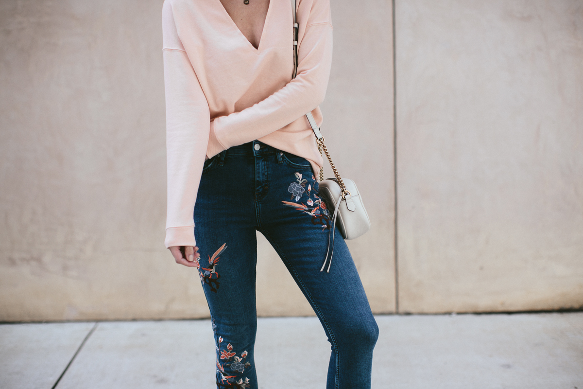 cool embroidered jeans