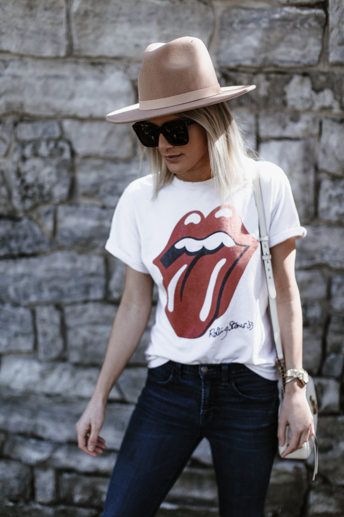vintage style band tees rolling stones