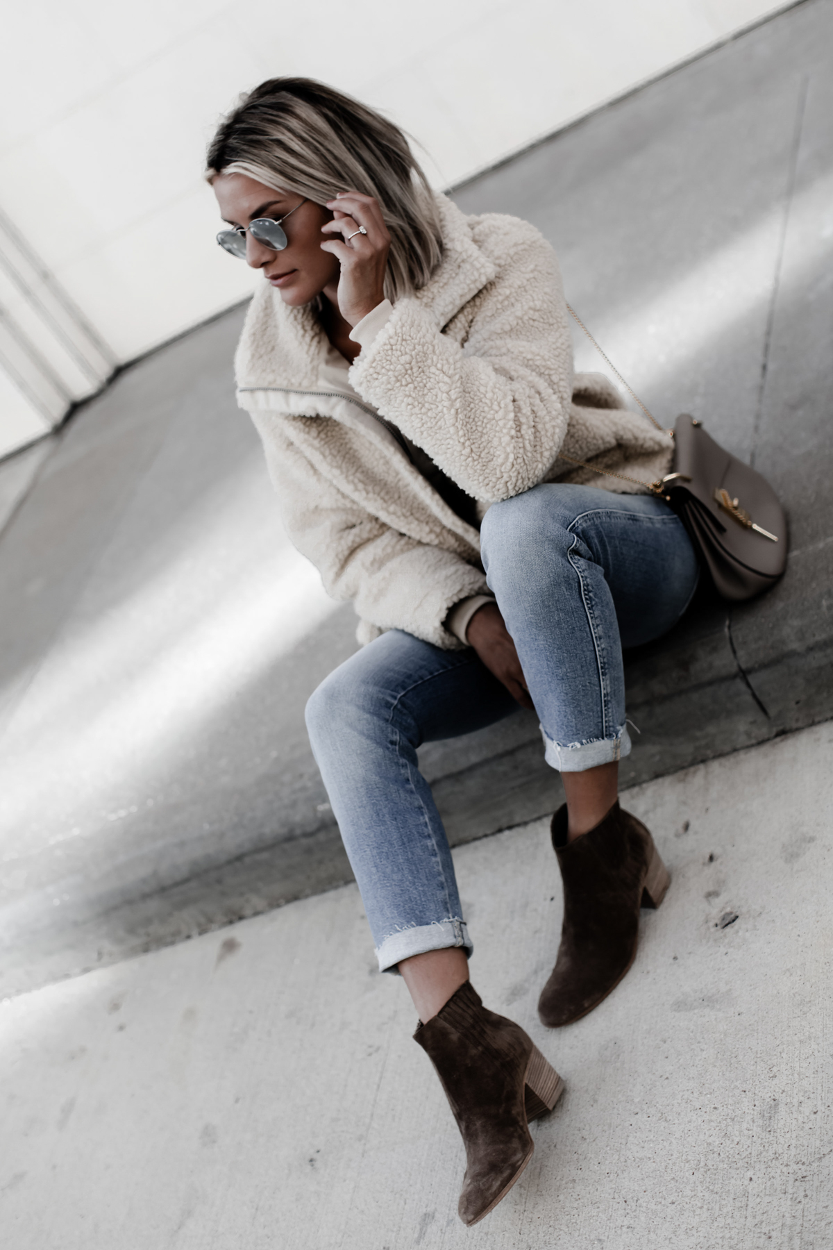 the perfect pile jacket for winter on blogger So Sage